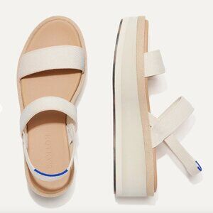 Rothy's The Lightweight Wedge Sandal in Salt - Size: 9.5 - w/ Original Box